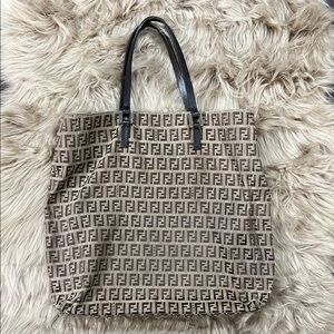 Fendi Zucchino Canvas Tote Bag